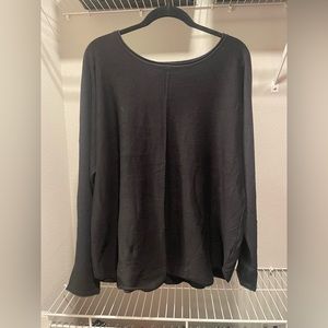 casual black sweater